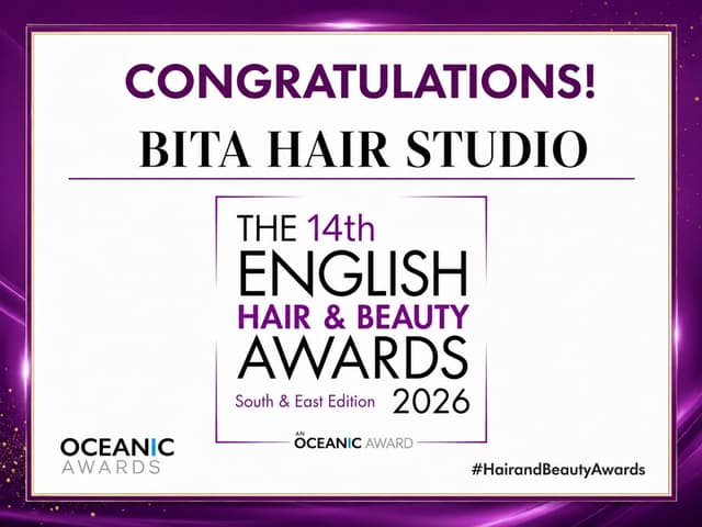 Bita Hair Studio recognised in the 14th English Hair and Beauty Awards 2026, South and East Edition